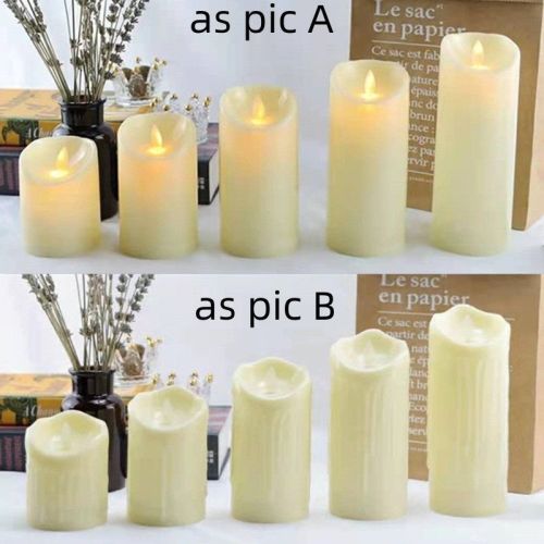 Flameless Flickering LED Candles Battery Operated , Warm Light Real Wax Pillar Votive 3D Wick Candles, Perfect for Party/Wedding/Home Decor(White